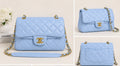 Classic Quilted Flap Bag – Powder Blue Edition