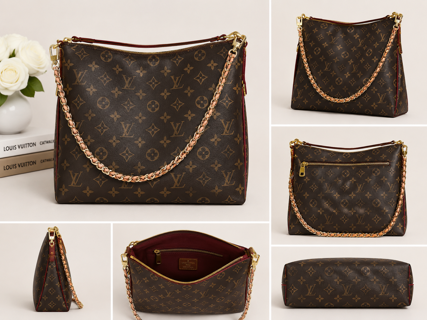 Monogram Chain Shoulder Bag
