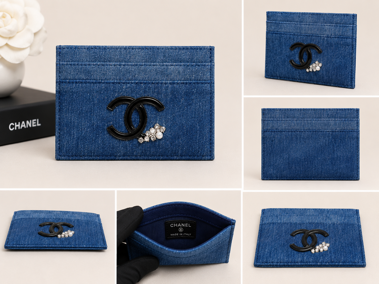 Denim Luxe Card Holder
