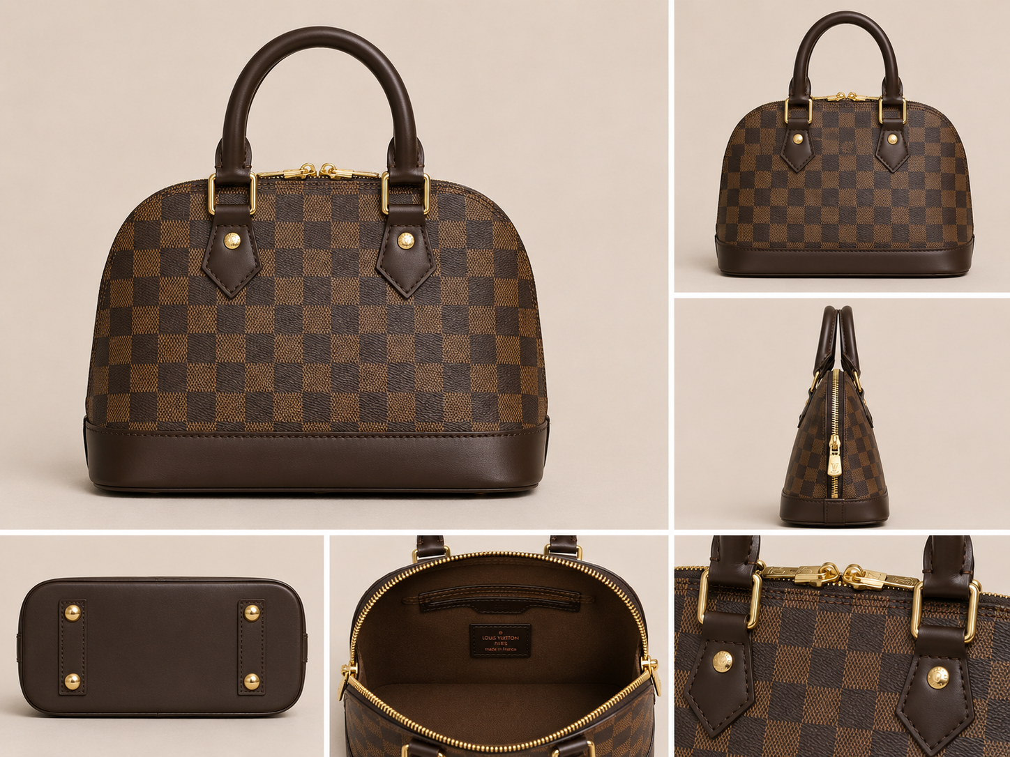 Luxury Inspired Checkerboard Dome Handbag