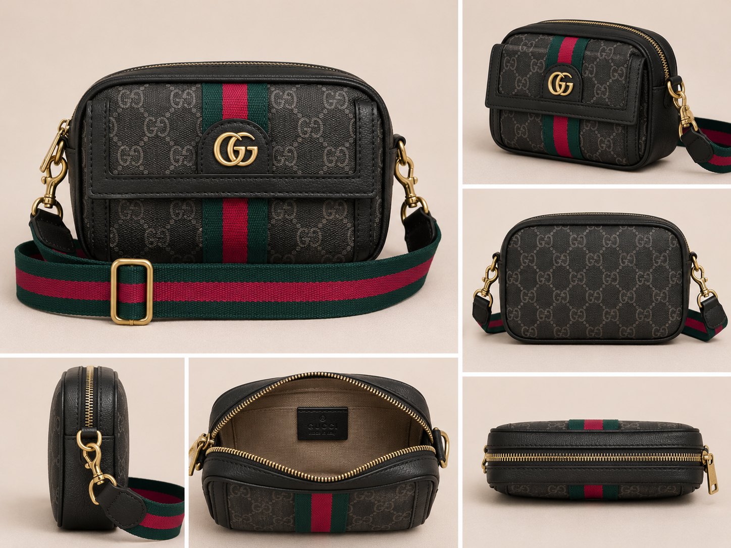 Luxury Inspired GG Stripe Crossbody B