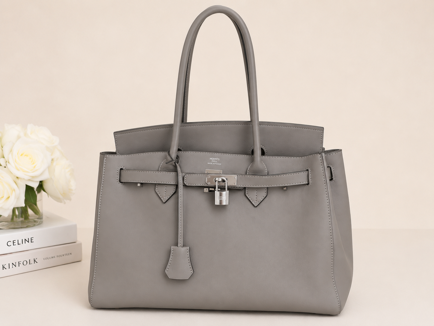 Luxury Inspired Structured Tote Bag – Gra